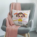 Personalised Girl Boy Kid Back to School Gift Flower Background Throw Pillow Cover School Season Home Decoration