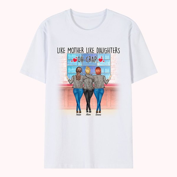Personalized Mother Daughter Best Mom Store Shopping T-shirt Gift