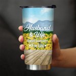 Personifierad Travel Partners for Life Par på stolar med solrosor 20oz Tumbler Pargåva Daglig användning
