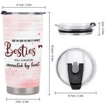 Personalized Besties Sitting Under Tree Flowers Drink 20oz Tumbler Gift for Best Friend for Hot and Cold Drinks