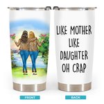 Personalised Mother and Daughters Love Forest Park Holiday Camping 20oz Tumbler Thanksgiving Day Gift Daily Use