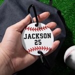 Étiquette de Crochet en Cuir Acrylique Personnalisée avec Nom Brodé en Baseball Softball Accessoire de Sac Cadeau pour Amateurs de Sport