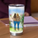 Personalised Mother and Daughters Love Forest Park Holiday Camping 20oz Tumbler Thanksgiving Day Gift Daily Use