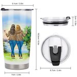 Personalizzato Madre e figlie migliori amiche per sempre 20 oz Tumbler Regalo per la festa della mamma per bevande calde e fredde