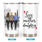Personalised Love between a Mother and Daughters Family Love 20oz Tumbler Women's Day Gift for Hot and Cold Drinks