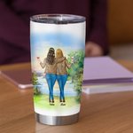 Personalizzato Madre e figlie migliori amiche per sempre 20 oz Tumbler Regalo per la festa della mamma per bevande calde e fredde