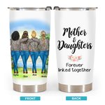 Personalized Forever Mother and Daughters Love and Connect 20oz Tumbler Mother's Day Gift for Hot and Cold Drinks