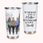 Personalized To Your Family You Are The World Modern City 20oz Tumbler Thanksgiving Day Gift Daily Use