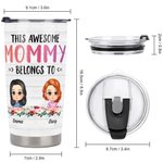 Vaso personalizado Awesome Mommy's Children Family Portrait 20oz Thanksgiving Day Gift Uso diario