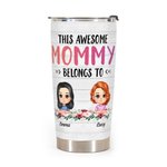 Vaso personalizado Awesome Mommy's Children Family Portrait 20oz Thanksgiving Day Gift Uso diario