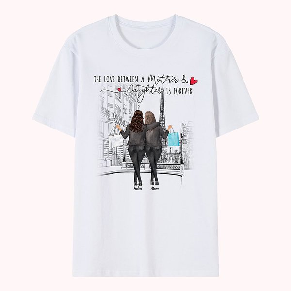 Personalized Forever Mother And Daughter Kinship Shopping Chat T-shirt Mother's Day Travel