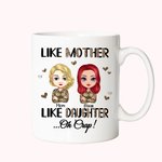 Tazza in ceramica bianca personalizzata Madre e figlia Come la madre come la figlia Regalo per la madre per l'ufficio e la casa