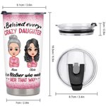 Personalized Declaration of  Mother and Daughter Love Glitter Background 20oz Tumbler Daily Use