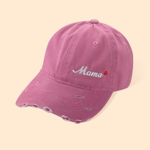Cappello da baseball personalizzato con nome ricamato in stile vintage con cuore per la mamma, la nonna, il regalo di compleanno per la festa della mamma