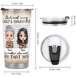 Personnalisé Crazy Mother and Daughter Special Love for Each Other 20oz Tumbler Usage quotidien