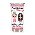 Personalized Declaration of  Mother and Daughter Love Glitter Background 20oz Tumbler Daily Use