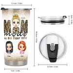 Gepersonaliseerde Mom Made All Day Every Day Familie Liefde Dochter Zoon 20oz Tumbler Vrouwendag cadeau dagelijks gebruik