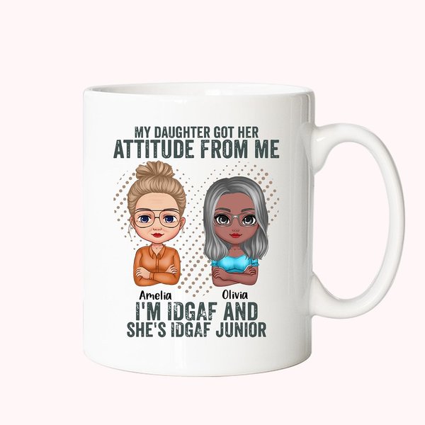 Mug Personnalisé avec Image Fille et Mère Tasse Passe au Lave-Vaisselle Micro-Ondes Cadeau pour Mère