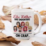 Personalized Like Mother Like Daughter White Ceramic Mug Gift for Mother for Office and Home