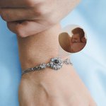 Pulsera personalizada Girasol Proyección Día de San Valentín Aniversario Cumpleaños Regalo