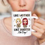 Tazza in ceramica bianca personalizzata Madre e figlia Come la madre come la figlia Regalo per la madre per l'ufficio e la casa