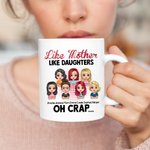 Personalized Like Mother Like Daughter White Ceramic Mug Gift for Mother for Office and Home