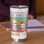 Personalizowany kubek na gorące i zimne napoje na Dzień Matki 20 uncji z napisem 