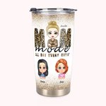 Gepersonaliseerde Mom Made All Day Every Day Familie Liefde Dochter Zoon 20oz Tumbler Vrouwendag cadeau dagelijks gebruik