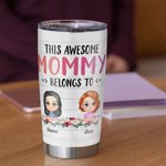 Vaso personalizado Awesome Mommy's Children Family Portrait 20oz Thanksgiving Day Gift Uso diario