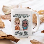 Mug Personnalisé avec Image Fille et Mère Tasse Passe au Lave-Vaisselle Micro-Ondes Cadeau pour Mère