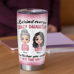 Personalized Declaration of  Mother and Daughter Love Glitter Background 20oz Tumbler Daily Use