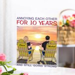 Personalised Seaside Sunset This Couple on Chairs Acrylic Plaque Anniversary Gift Desk Ornament