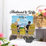 Personalised This Couple on Beach Chairs and Sunflower Design Acrylic Plaque Anniversary Gift Acrylic Decoration