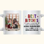 Personalised Best Bitches Best Friend White Ceramic Mug Sister Dishwasher and Microwave Safe