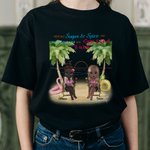 Personalised Besties Sisters Best Friends Women Girl Friendship T-shirt Birthday Gift Sport