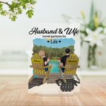 Personalised This Couple on Beach Chairs with Lakeside View Acrylic Plaque Valentine's Day Gift Acrylic Decoration