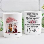 Personalised Best Friends Forever Never Apart White Ceramic Mug Friend Gifts C-type Handle