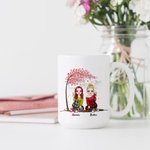 Merci personnalisé pour les cadeaux de tasse en céramique blanche d'arbre de fleur de cerisier debout pour des amis pour le bureau et la maison