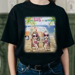 Personalized Best Besties Surfboard Car Travel Natural Beach Scenery T-shirt Party Daily Wear