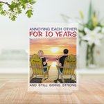Personalised Seaside Sunset This Couple on Chairs Acrylic Plaque Anniversary Gift Desk Ornament