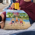 Personalized Friendship Seaside White Clouds Picnic Vacation Seagull Throw Pillow Cover Best Friend Gift  Home Decoration