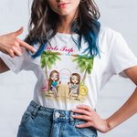 Personalized Girlfriend Friendship Seaside Vacation Party T-shirt Birthday Gift
