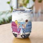 Personnalisé Couple Love Each Other for Many Years Travel Together Snow Wine Tumbler Anniversary Suitable for Hot and Cold Liquids
