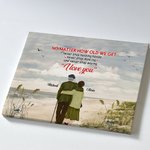 Personnalisé je t'aime jamais arrêter bord de mer vieux Couple affiche sans cadre peinture mur Art imprimer saint valentin anniversaire