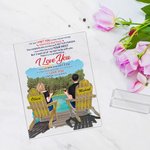 Personalised I Love You This Couple on Beach Chairs Design Acrylic Plaque Valentine's Day Gift House Decorations