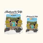 Personalised This Couple on Beach Chairs with Lakeside View Acrylic Plaque Valentine's Day Gift Acrylic Decoration