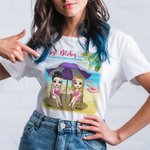 Personalized Best Bitches Besties Beach Party Summer Holiday T-shirt Party Travel