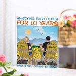 Personalised Annoying Each Other Couple on Chairs Sunflowers Acrylic Plaque Couple Gift Acrylic Decoration