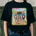 T-shirt personnalisé Best Bitches Besties Celebrate Beach Party Holiday Carnaval Sport
