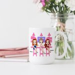 Personalisierte Besties Schwestern Frauen Freundschaft Weiße Keramiktasse Geschenk Spülmaschinen- und mikrowellengeeignet